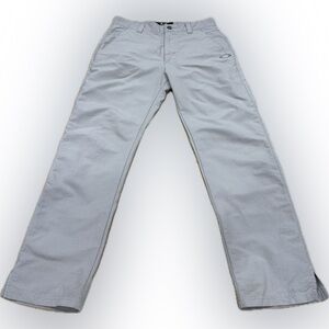 Oakley Men’s Straight Leg Khaki Pants 32x30 Light Gray Casual Logo Outdoor